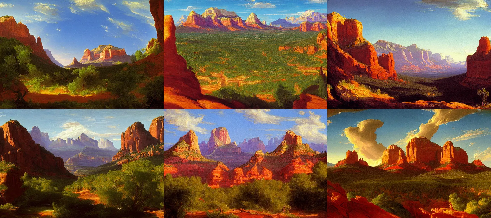 Prompt: sedona arizona painting by thomas cole