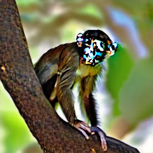 Prompt: rare bird that looks like a monkey,