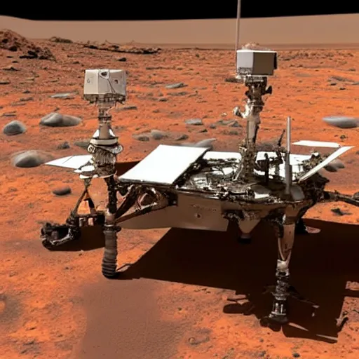 Image similar to first spacecraft landing on mars surface,