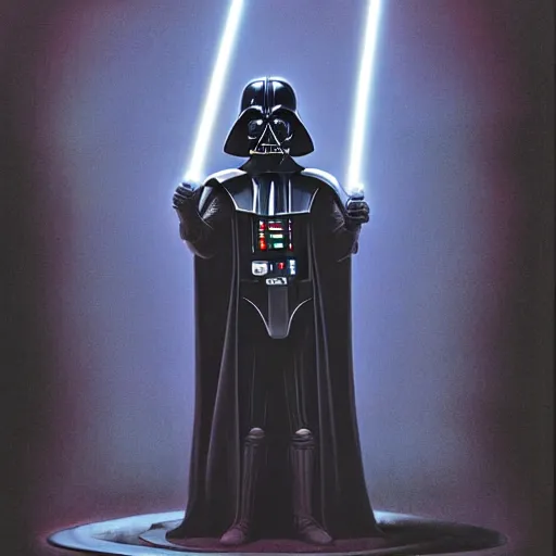 Image similar to darth vader, by wayne barlowe