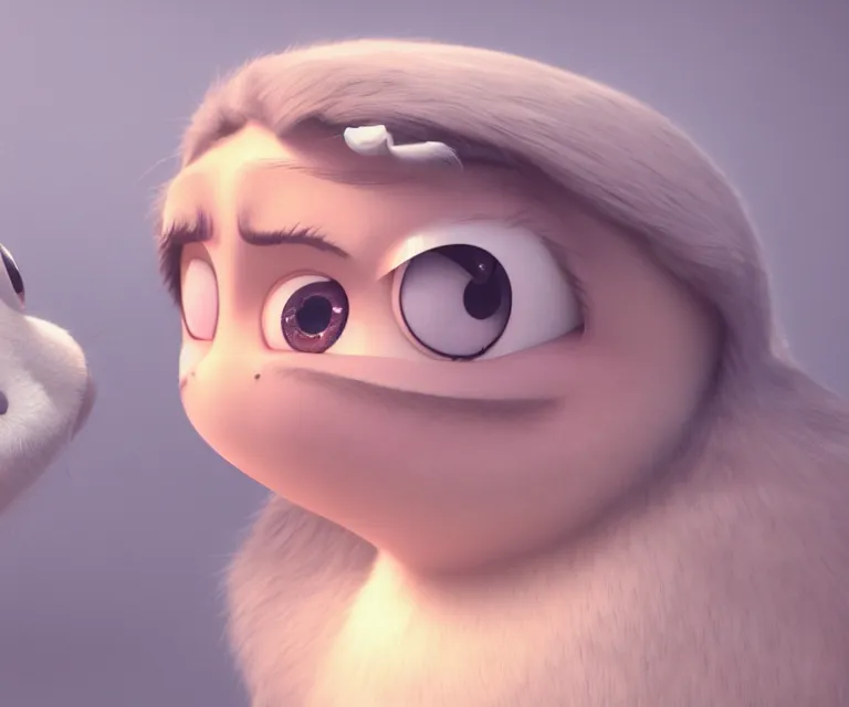 Image similar to cg scene, adorable character saying