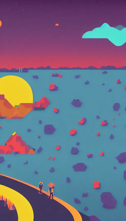 Image similar to the end of the world, by kurzgesagt,