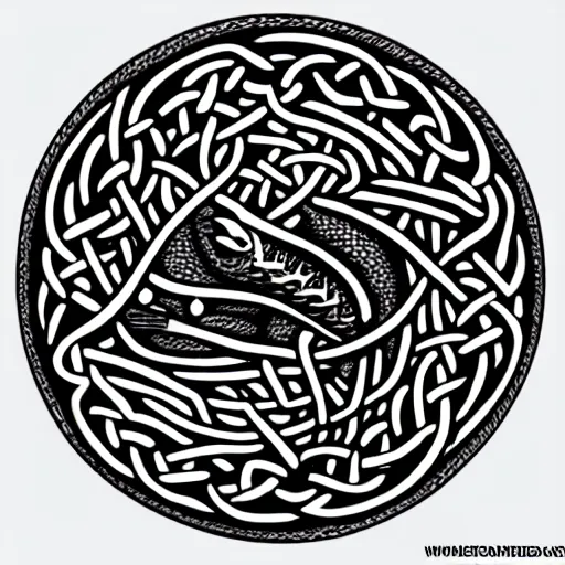 Image similar to Dragon's Head, highly detailed, celtic art style