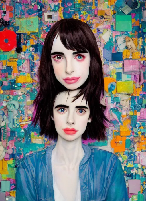 Image similar to studio photograph of a contemporary ceramic sculpture of a modular quirky emma roberts krysten ritter by hikari shimoda and jack gaughan