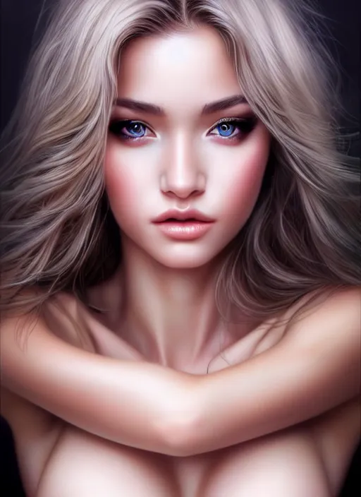 Image similar to a gorgeous female photo, professionally retouched, realistic, smooth face, perfect eyes, symmetrical, full body shot, wide angle, sharp focus on eyes, 8 k high definition, insanely detailed, intricate, elegant, art by artgerm