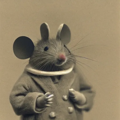 Image similar to a little mouse as the king of the united kingdom