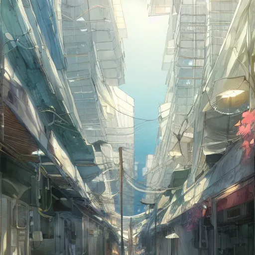 Prompt: The Quarantine Ward of Malice, Shinjuku, Anime concept art by Makoto Shinkai, detailed