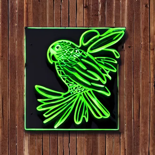 Image similar to green parrot neon sign