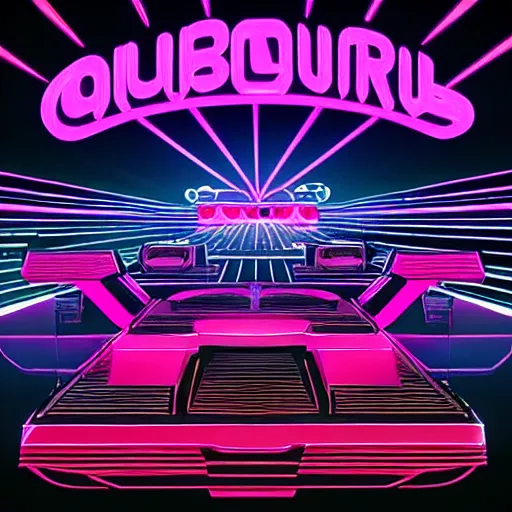 Prompt: retro synthesizers, high tempo, electronic, arcade. outrun will transport you to the 8 0's vision of gridlines, magenta neon, vhs tracking artifacts and speeding deloreans.