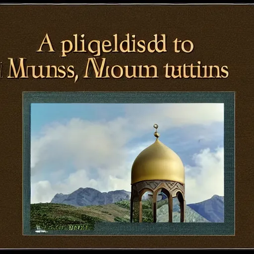 Image similar to a glorified muslim, over the mountains