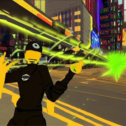 Image similar to jet se radio future, bomb rush cyberfunk, jet set radio sequel, cel - shading, unreal engine 5