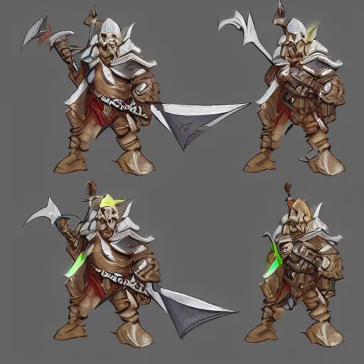 Prompt: swashbuckling gnome paladin, character art, concept art