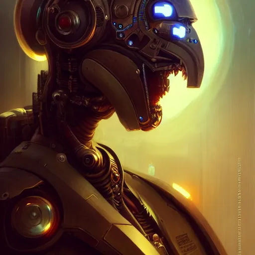 Prompt: a portrait of a bio machine retro cyberpunk bioware pilot cyborg creature, concept art, artgerm by gaston bussiere, bayard wu, greg rutkowski, giger, maxim verehin, greg rutkowski, masterpiece, sharp focus, cinematic lightning - h 7 6 8