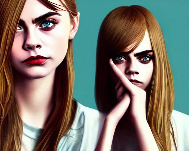 Prompt: highly detailed portrait of cara delevingne by ilya kuvshinov, 4k resolution