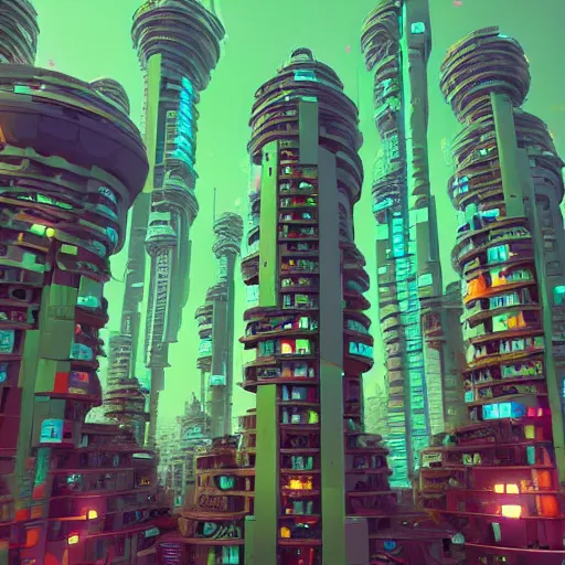 Prompt: biopunk city with building blocks like cells in the style of kilian eng and josan gonzalez, cg society, sharp focus, perfect composition, hyperdetailed, unreal engine