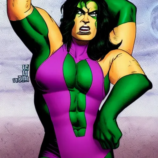 Image similar to promotional photo of al pacino as she-hulk in the tv series she-hulk (2022),