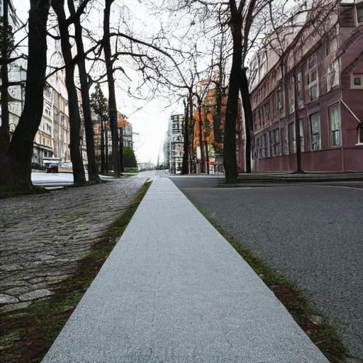 Prompt: a desire path in oslo