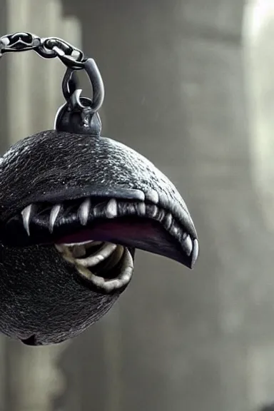 Image similar to very very intricate photorealistic photo of a chain chomp in an episode of game of thrones, photo is in focus with detailed atmospheric lighting, award - winning details