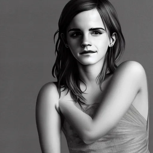 Prompt: emma watson pencil sketch,