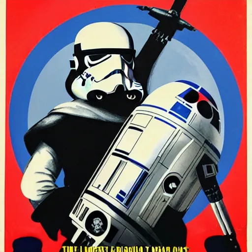 Prompt: propaganda poster to join the Empire, star wars poster