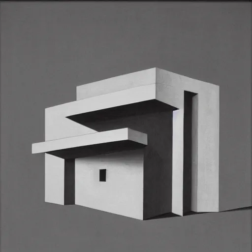 Prompt: 3d brutalism, Gertrude Abercrombie, highly detailed, masterpiece, trending on ArtStation, ultra realistic