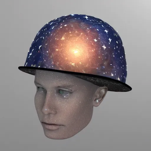 Prompt: a hat made out of stars and moons and planets, hyperrealistic detailed beautiful intricate 3 d render