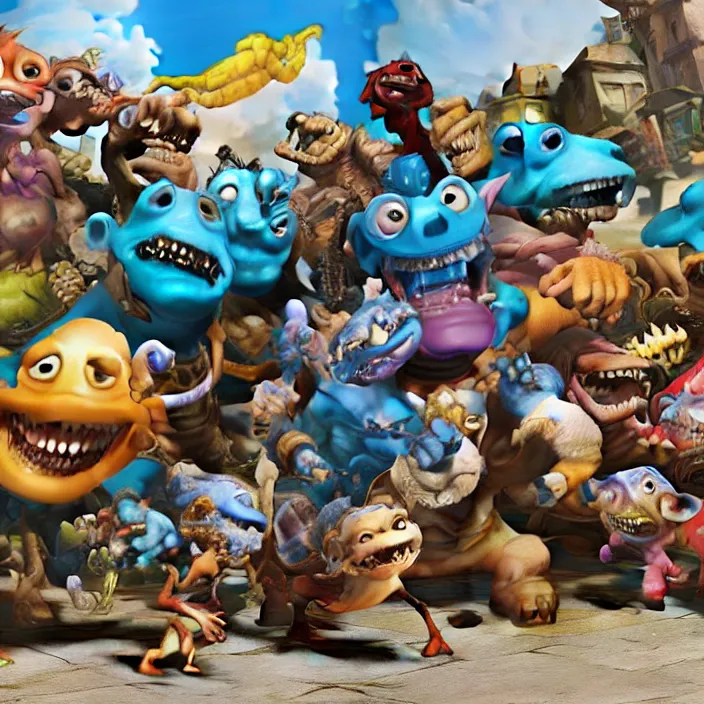 Image similar to jeff koons style street sharks in wallace and gromit, ultra realistic, concept art, intricate details, serious, highly detailed, photorealistic, octane render, 8 k, unreal engine, art by todd mcfarlane and artgerm and greg rutkowski and alphonse mucha