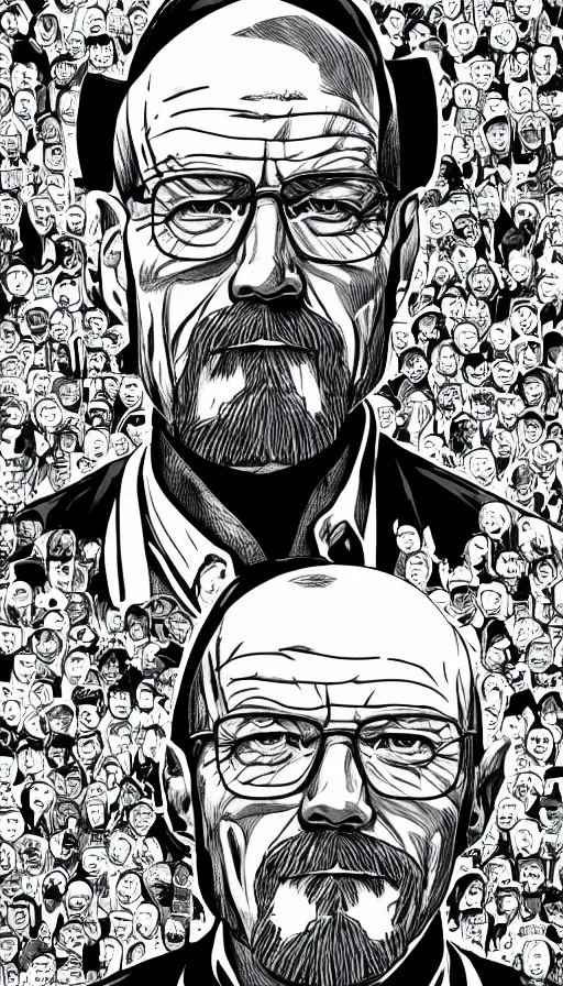 Prompt: Walter white manga