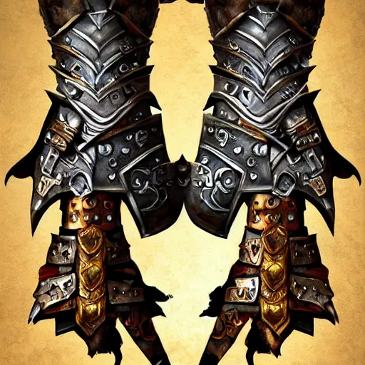 Image similar to warrior Gauntlet, war theme gauntlet, fantasy gauntlet of warrior, armored gauntlet, fiery coloring, epic fantasy style art, fantasy epic digital art, epic fantasy weapon art, an item from fantasy game