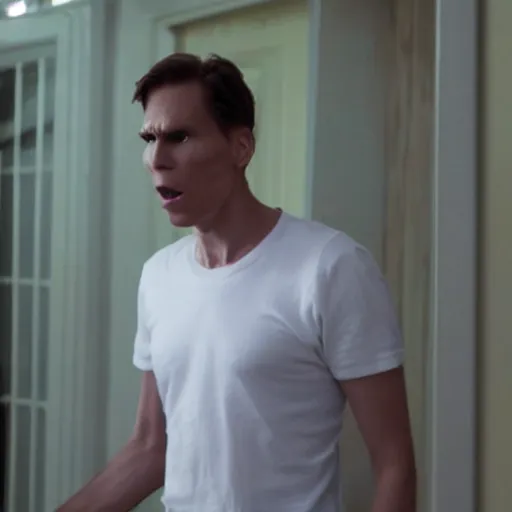 Image similar to Live Action Still of Jerma in Psycho (film), real life, hyperrealistic, ultra realistic, realistic, highly detailed, epic, HD quality, 8k resolution, body and headshot, film still