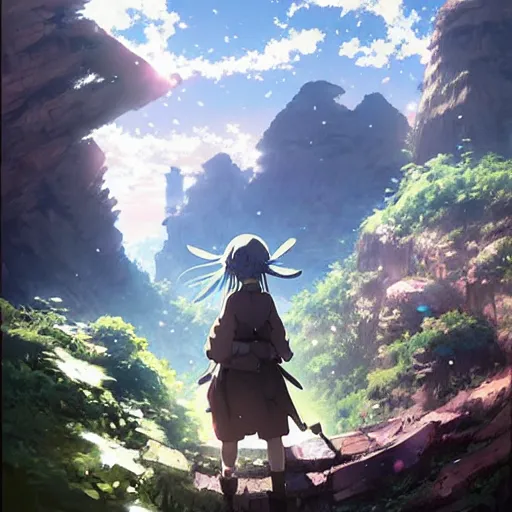 Prompt: anime made in abyss by greg rutkowski