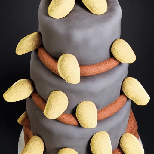 Image similar to a cake made of noses