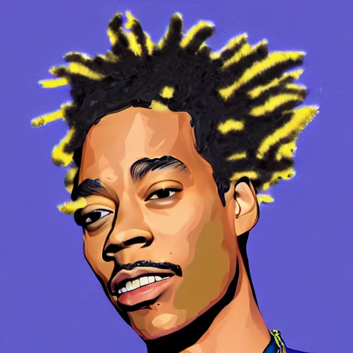 Image similar to wiz khalifa digital art