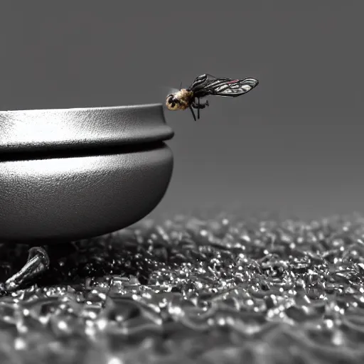 Image similar to fly on an ashtray, highly detailed, sharp focus, 4 k, vfx, realistic