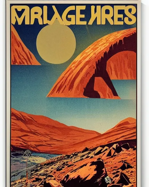 Image similar to Vintage travel poster to mars