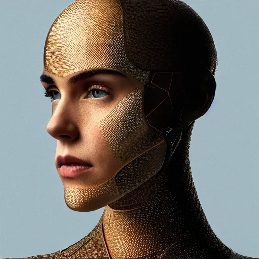 Image similar to transparent head from the movie ex machina