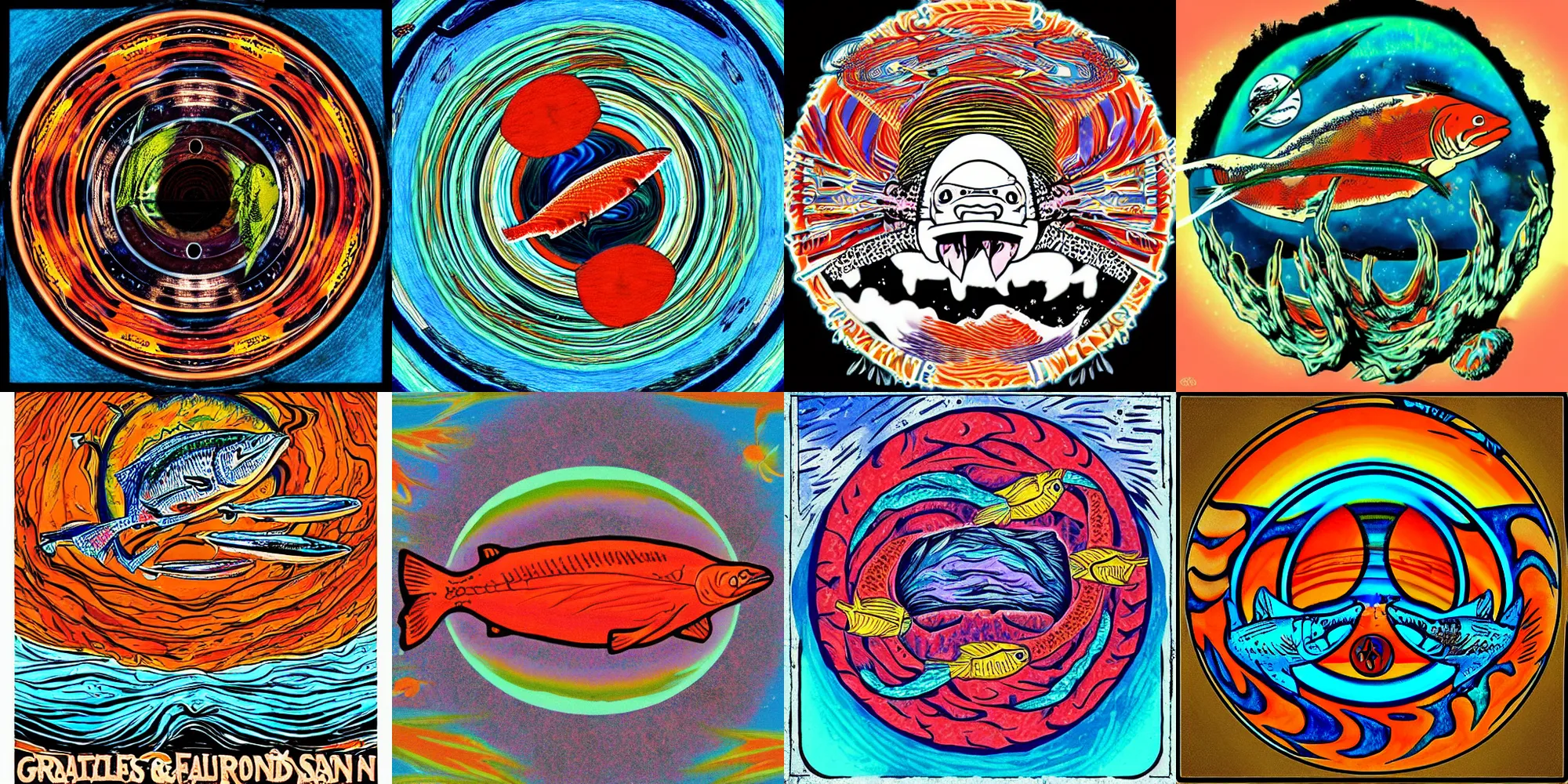 Prompt: “Grateful Dead, salmon planets”