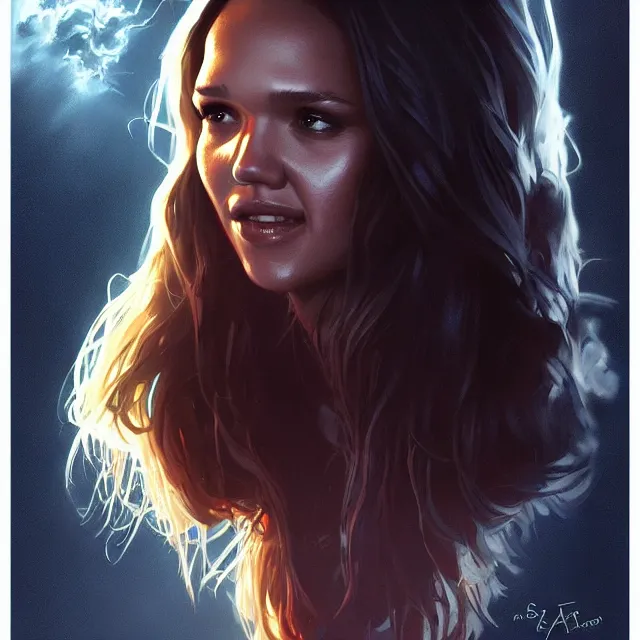 Image similar to the thing jessica alba john carpenter by stanley artgerm lau, wlop, rossdraws, frank frazetta, andrei riabovitchev, marc simonetti