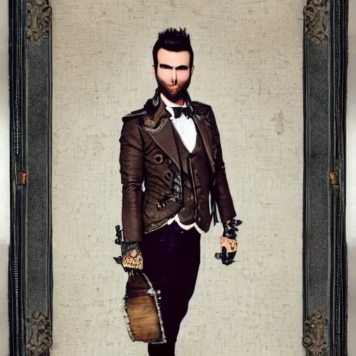 Image similar to steampunk adam levine