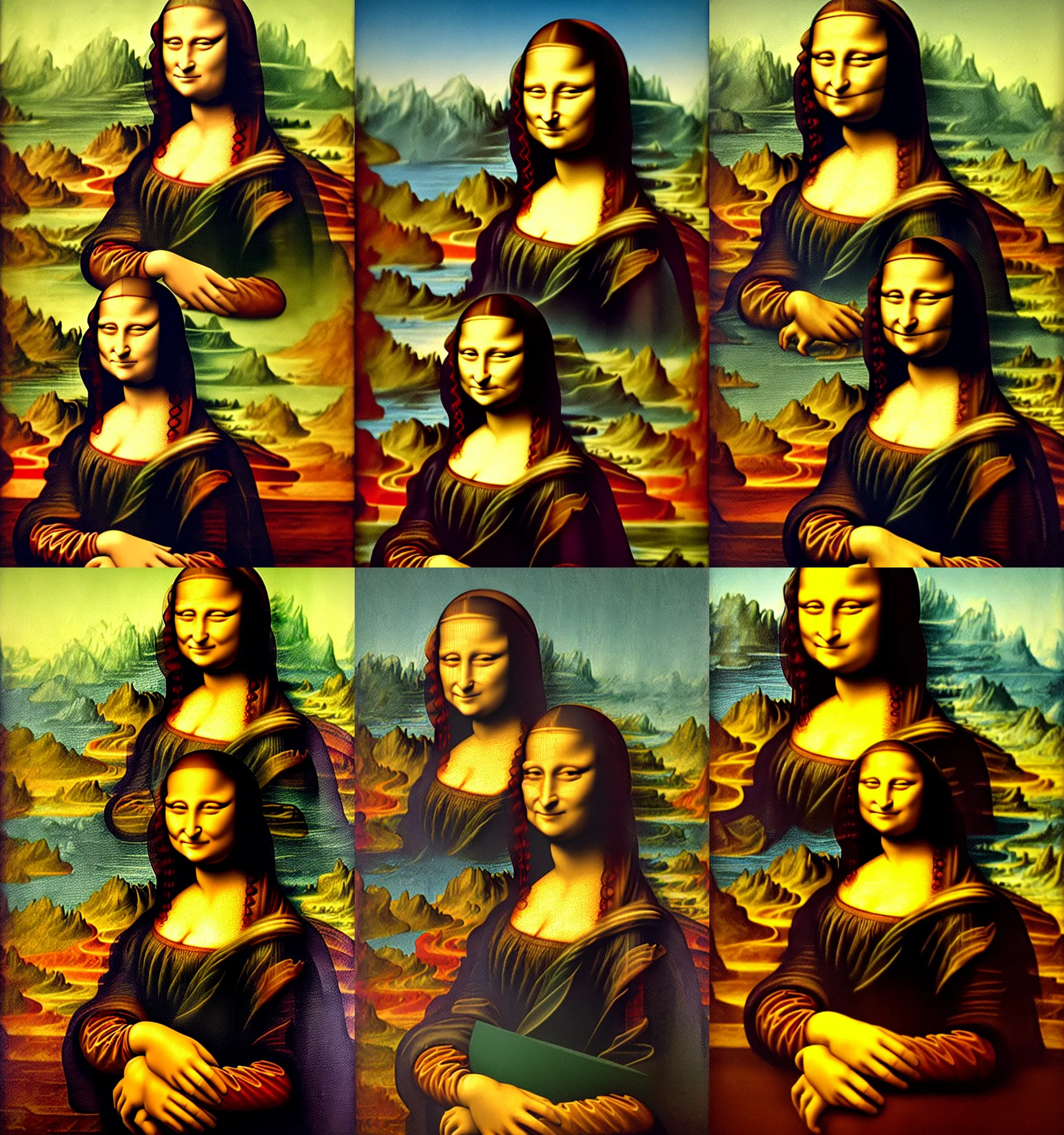 Prompt: Mona Lisa in Homestuck by Leonardo Da Vinci, Oil Painting