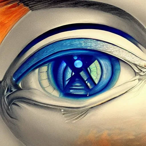 Image similar to eye of providence, blueprints, oleo painting, higly detailed, 8 k, photorealistic, art concept, artstation, sharp focus