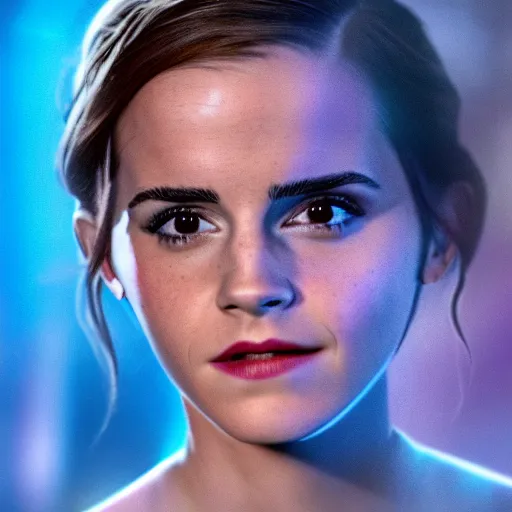 Prompt: Emma Watson in Star Trek, XF IQ4, f/1.4, ISO 200, 1/160s, 8K, Sense of Depth, color and contrast corrected, edited, Dolby Vision, symmetrical balance, in-frame