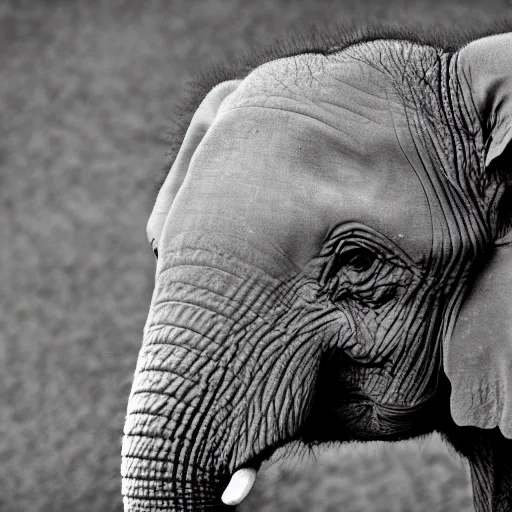 Prompt: photograph of elephant by michael snedic, award winning