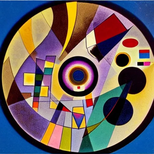 Prompt: vintage record by Vassily Kandinsky