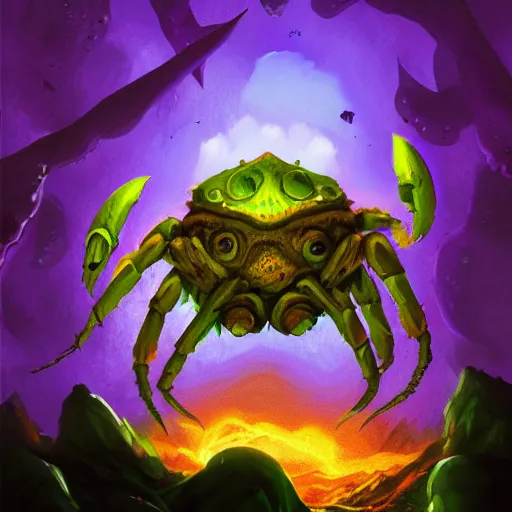 Image similar to lovecraft, migo, fungoid crab with wings, glowing head, flying, night sky, eldritch, highly detailed, digital painting, artstation, concept art, matte, sharp focus, illustration