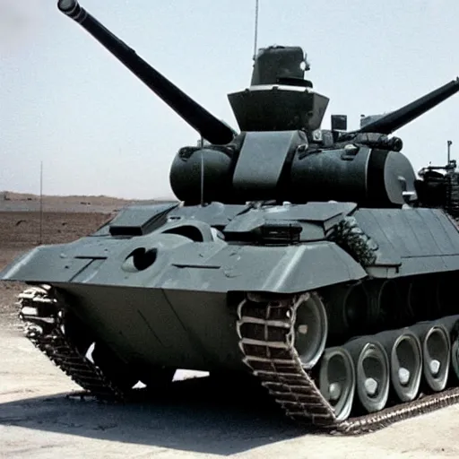 Prompt: armored tank mounted with AGM-88 missiles