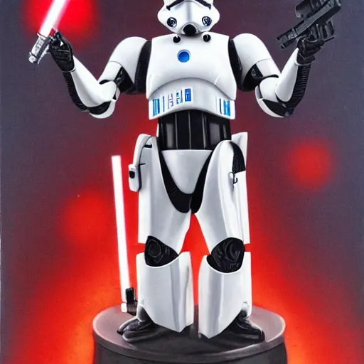 Image similar to robot cop in star wars ( highly detailed )