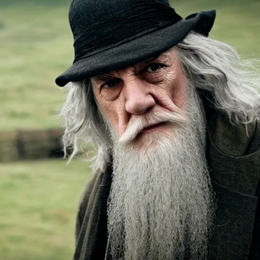 Image similar to Gandalf in the Peaky Blinders