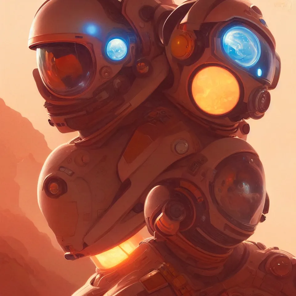 Image similar to Spaceman man on Mars futuristic portrait, highly detailed, digital painting, artstation, concept art, smooth, sharp focus, illustration, art by artgerm and greg rutkowski and alphonse mucha