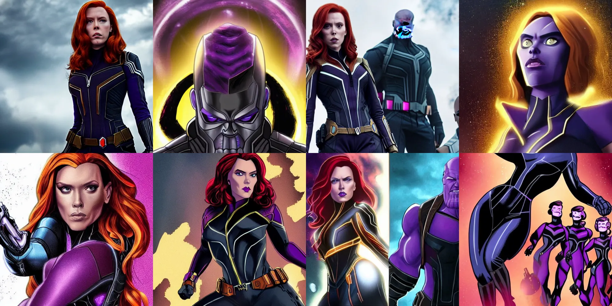 Prompt: thanos as black widow